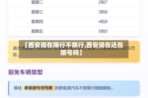 【西安现在限行不限行,西安现在还在限号吗】