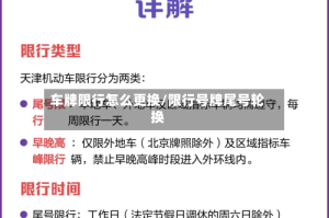 车牌限行怎么更换/限行号牌尾号轮换
