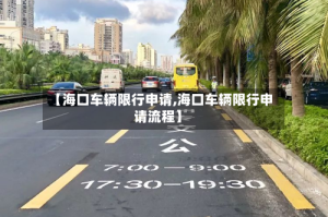 【海口车辆限行申请,海口车辆限行申请流程】