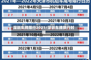 深圳车牌限行2021/深圳车牌限行时间