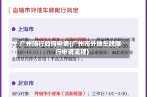 广州限行如何申请(广州市外地车牌限行申请流程)