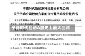 宁德时代启动A股史上最大回购