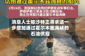 消息人士称沙特正寻求进一步增加通过霍尔木兹海峡的石油供应