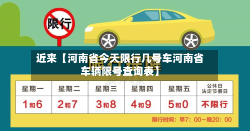 近来【河南省今天限行几号车河南省车辆限号查询表】-第3张图片