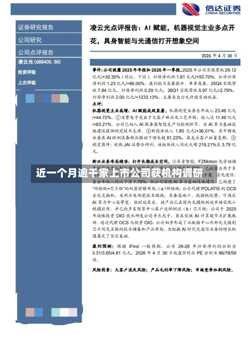 近一个月逾千家上市公司获机构调研-第2张图片