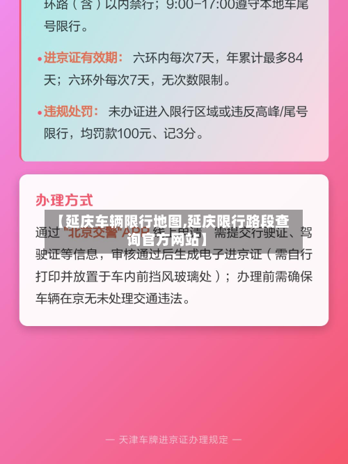 【延庆车辆限行地图,延庆限行路段查询官方网站】-第1张图片