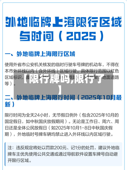 【限行牌吗,限行了】-第1张图片