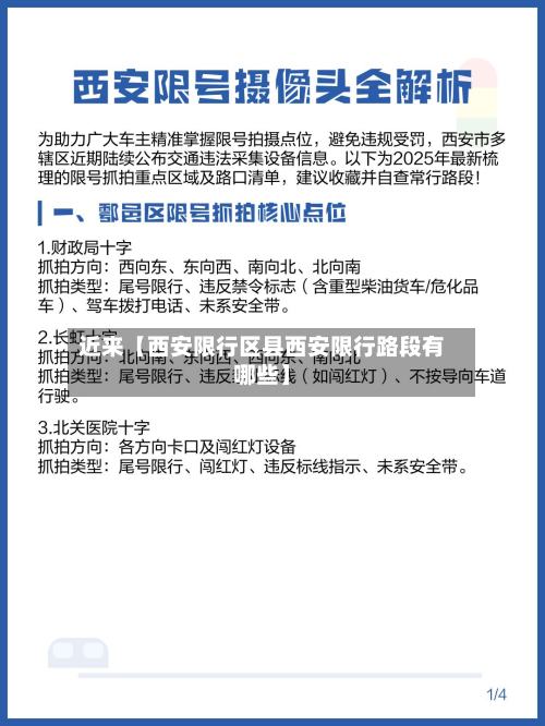 近来【西安限行区县西安限行路段有哪些】-第2张图片