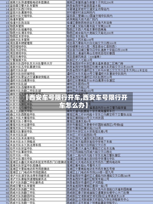 【西安车号限行开车,西安车号限行开车怎么办】-第2张图片