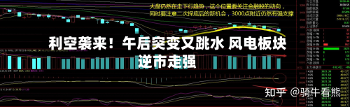 利空袭来！午后突变又跳水 风电板块逆市走强-第2张图片