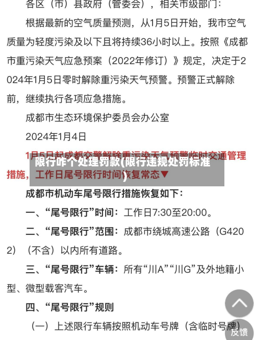 限行咋个处理罚款(限行违规处罚标准)-第1张图片
