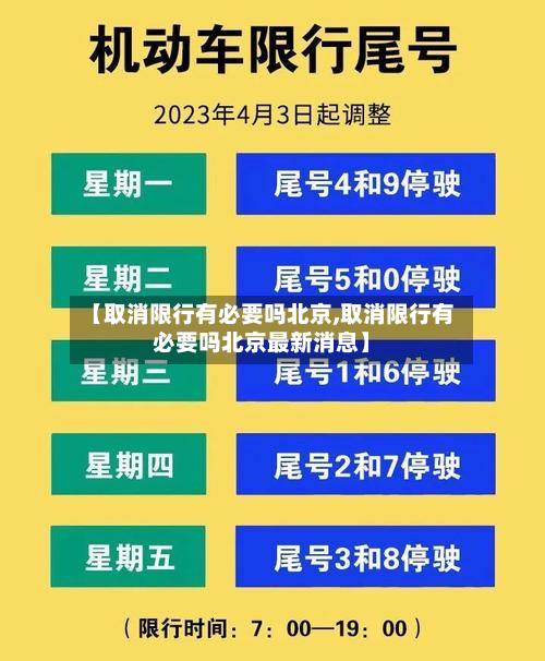 【取消限行有必要吗北京,取消限行有必要吗北京最新消息】-第1张图片