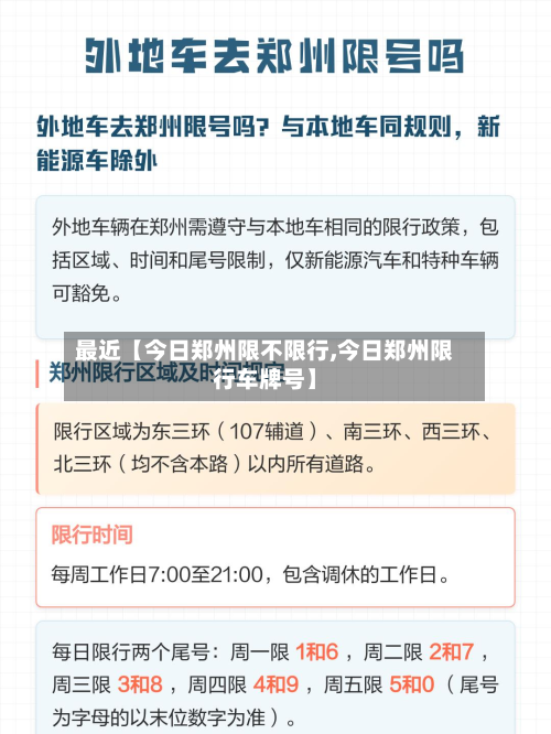 最近【今日郑州限不限行,今日郑州限行车牌号】-第1张图片