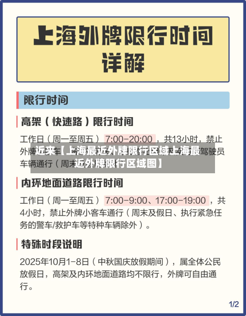 近来【上海最近外牌限行区域上海最近外牌限行区域图】-第3张图片