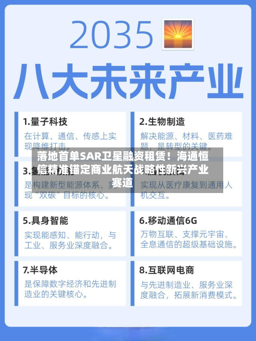 落地首单SAR卫星融资租赁!海通恒信精准锚定商业航天战略性新兴产业赛道-第1张图片