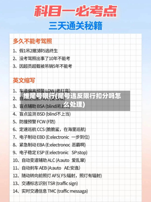 维尾号限行(尾号违反限行扣分吗怎么处理)-第2张图片